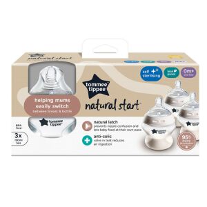 Tommee Tippee cumisüveg Natural Start 3x150 ml 137358853 - Tommee Tippee