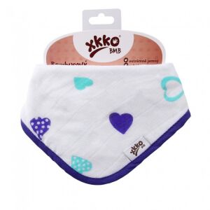 Xkko nyálkendõ patentos bambusz óceánkék szívek BMBBND026 137358885 - Nyálkendő