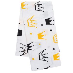 New Baby pelenka flanell fehér korona 137359152 - Textil pelenka