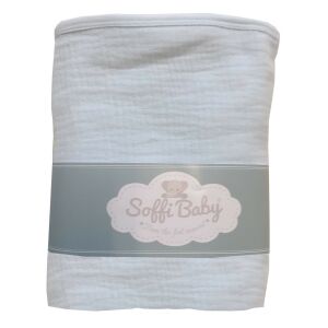Soffi Baby takaró muszlin dupla világoskék 70x90cm 137359274 - Soffi Baby