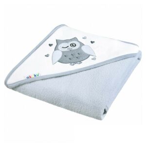 Akuku Baglyos Kapucnis Fürdőlepedő - 80x80 cm, Szürke 137360342 - Akuku