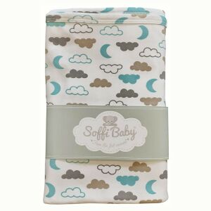 Soffi Baby takaró pamut dupla zöld felhõk 80x100cm 137360734 - Soffi Baby