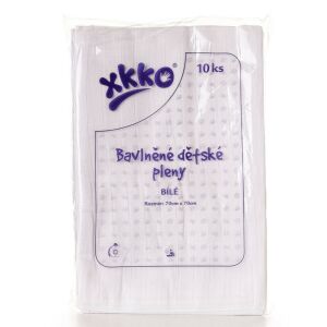 Xkko pelenka tetra 70x70cm 10db fehér 137361215 - Textil pelenka