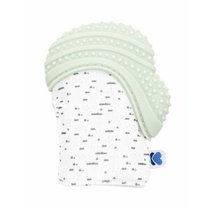 Kikkaboo Savanna Menta silikónová rukavica na hryzenie zblízka - Starostlivosť o zúbky bábätiek