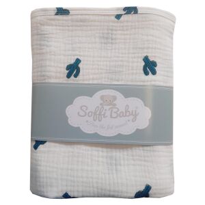 Soffi Baby takaró muszlin dupla kaktusz 70x90cm 137362137 - Soffi Baby