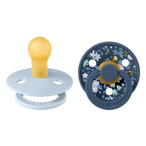 BIBS játszócumi - X Liberty Colour natúr kaucsuk 0-6 hó kamilla pasztellkék 2 db 137362288 - BIBS