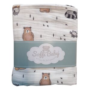 Soffi Baby takaró muszlin dupla mosómedvés 70x90cm 137362922 - Soffi Baby