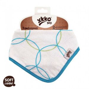 Xkko nyálkendõ patentos bambusz kék körök BMBBND015 137363368 - Nyálkendő
