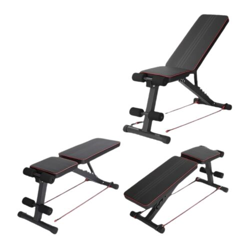 Pepita Multifunctional Exercise Bench with Rubber Straps - Black 145427968