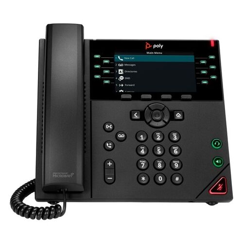 Poly VVX 450 12-Line IP Phone and PoE-enabled IP telefon Fekete 12 sorok LCD
