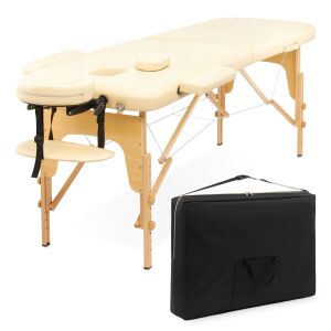 Pepita 2-Zonen faltbare Massageliege mit Tragetasche, Beige - Schönheit & Gesundheit