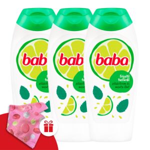 Baba Zöldcitron Duschgel 3x400ml mit gratis Haar-Turban - Baba