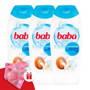 Baba Tusfürdő Sheavaj&Narancsvirág 3x400ml + Ajándék Baba Hajturbán