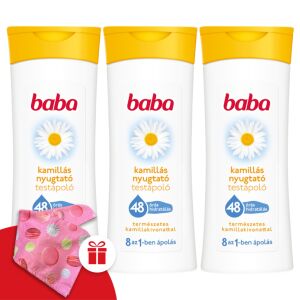 Baba Kamille Körperlotion 3x400ml mit Gratis Haar-Turban - Körperlotion