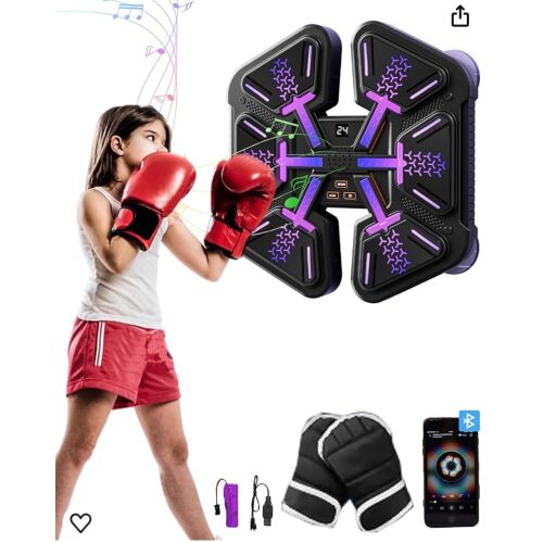 Cutie muzicală interactivă Bluetooth perete/mașină echipată cu lumini LED pentru copii