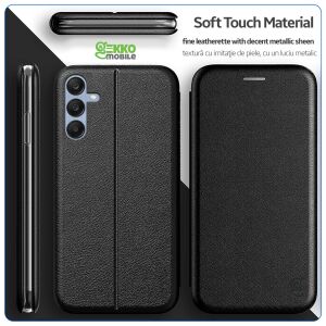 Gekko Elegance Samsung Galaxy A25 Tok - Kártyatartó, Állvány, Fekete