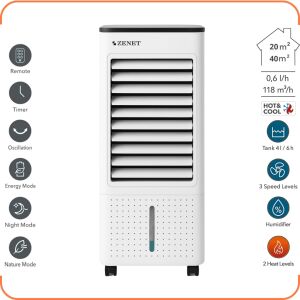 Klimatizácia s úsporou energie, Zenet ZET-480 Mobilná klimatizácia, Prenosné klimatizačné zariadenie Kúrenie