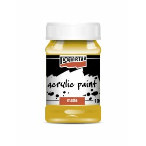 Pentart Matt Akrilfesték 100ml - Okker Szín - Iskolakezdés, iskolaszer