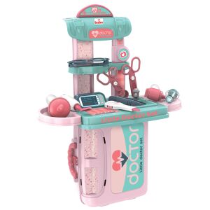 Комплект за игра Buba Doctor, розов и син, детски комплект за игра на лекар - Медицинска игра