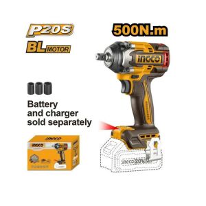 INGCO 20V 500NM 1/2 akkus ütvecsavarozó SOLO szénkefe nélküli motor(akku és töltő nélkül)