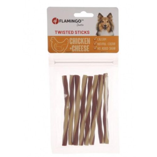 Flamingo Duetto Twisted Sticks - csirkés és sajtos csavart rudak 85 g