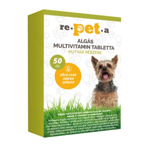 Repeta Algás Multivitamin Tabletta kutyáknak, 50 darab, támogatja az egészséges növekedést és az immunrendszert - Kiegészítő takarmány kutyáknak