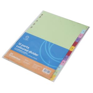 Elválasztólap, színes karton 12 részes Bluering® 137393255 - Iratfűző kellék