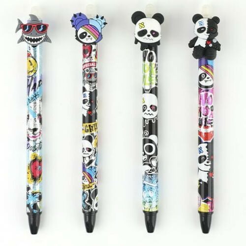 Razne izbrisive gel olovke Nebulo Panda II, vrh 0,7 mm, izbliza