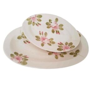 Romantikus rózsás ováltál,nagy,kerámia,kézzel festett-43x27x4cm 137394117 - Vanilia Kerámia