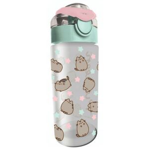Pusheen cicás kulacs, 500ml, zöld és rózsaszín - Pusheen