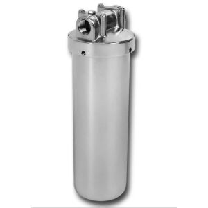 Szűrőház rozsdamentes 10" melegvízre 1/2" csatlakozás USTM WFHOTSS12
