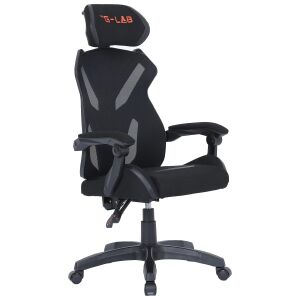 G-Lab K-Seat Barium Black Gaming Chair - Angled View - Furniture