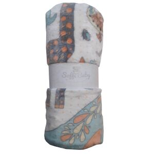 Soffi Baby takaró plüss dupla fehér állatos 75x100cm 137399775 - Soffi Baby