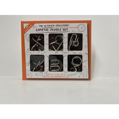 The Puzzle Club 6 darabos fém ördöglakat készlet dobozban