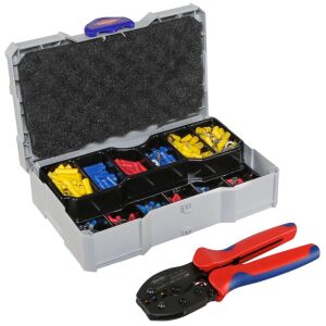Knipex 97 90 21 krimpelő fogó Szerszámkészlet Kék, Vörös 137401176 - Knipex