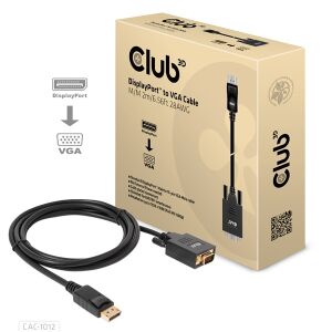 CLUB3D CAC-1012 video átalakító kábel 2 M DisplayPort VGA (D-Sub) Fekete 137401197 - Club3D