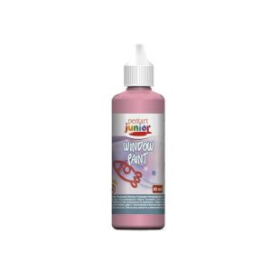 Pentart Junior Rózsaszín Lehúzható Üvegfesték 80ml, Gyerek Üvegmatrica Festék - Pentart