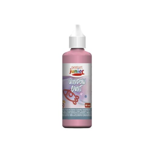 Pentart Junior Rózsaszín Lehúzható Üvegfesték 80ml, Gyerek Üvegmatrica Festék