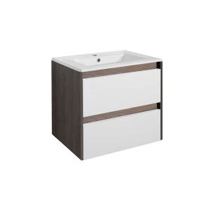 Leziter Porto 60 долен шкаф с мивка rauna szil-fehér 137404678 - Leziter Шкаф за баня