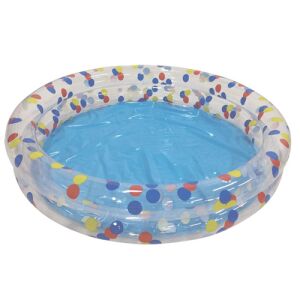 Felfújható 2 gyűrűs pöttyös medence 150 cm, gyerekeknek