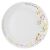Close-up of Ambition Bloom dinner plate with delicate floral pattern.
