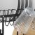 Close-up of Springos dish rack holding glasses