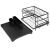 Springos two-tier black dish rack with cutlery holder and draining board, disassembled