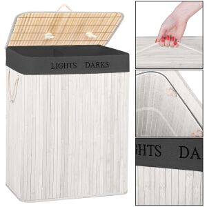 Ha7505 bamboo laundry basket collage with details - Laundry Basket