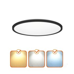 Okrúhle stropné svietidlo Nivera LED so senzorom pohybu a svetlom 18W, 1710lm, IP54, teplé/neutrálne/studené svetlo, čierna, Kobi, Kobi 137407363 - Lampy&osvetlenie