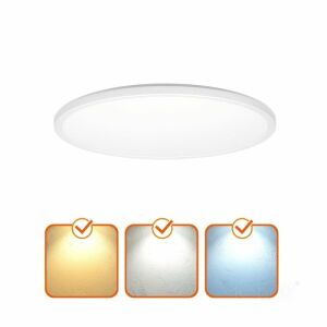 Plafoniera LED Nivera rotunda cu senzor de miscare si lumina 24W, 2400lm, IP54, lumina calda/neutra/rece, alba, Kobi 137407383 - Lămpi și iluminat