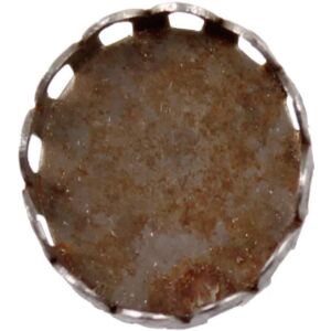 Fém díszítőelem, 1 cm-es foglalat ékszerkészítéshez, 10 db - Művészet & Hobbi