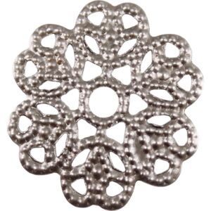 Fém díszítőelem, kerek 2 cm, 10 db/csomag