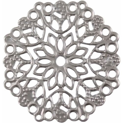 Fém díszítőelem, kerek 2,9 cm, 10 db/csomag