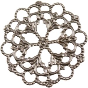 Fém díszítőelem, kerek 3 cm, 10 db/csomag